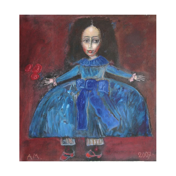 Small doll with roses